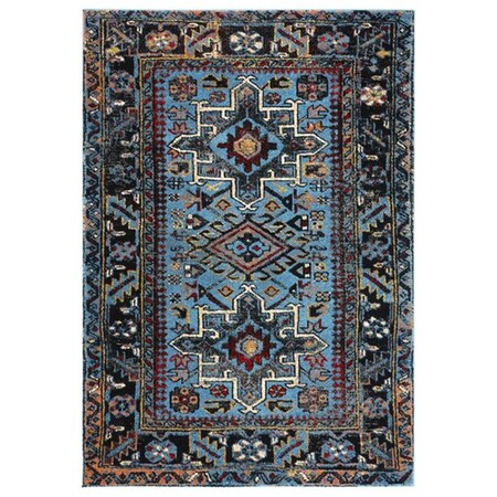 Safavieh 6 ft. 7 in. x 6 ft. 7 in. Vintage Hamadan Southwestern Square Power Loomed Rug - Light Blue & Black VTH211M-7SQ